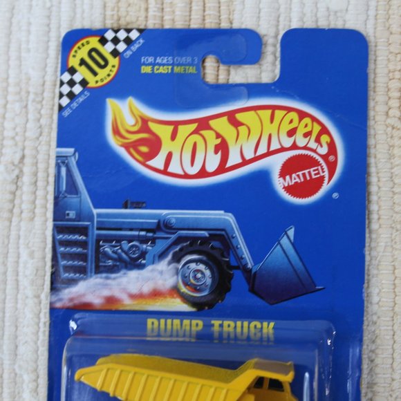 VTG MATTEL HOT WHEELS 1990 DUMP TRUCK YELLOW METAL #1171 NIP COLLECTOR #38 - Picture 3 of 10